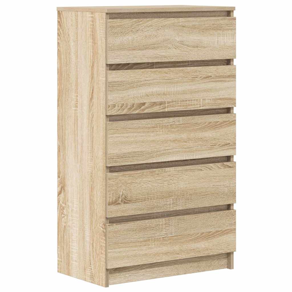 vidaXL Drawer Cabinet Sonoma Oak 60x36x103 Cm Wood-based Panel