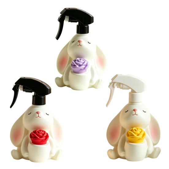 Cute Rabbit Spray Bottle, Fine Mist Water Sprayer, 280ml Plant Mister Gardening Mister Bottle for Flower Watering Home Cleaning