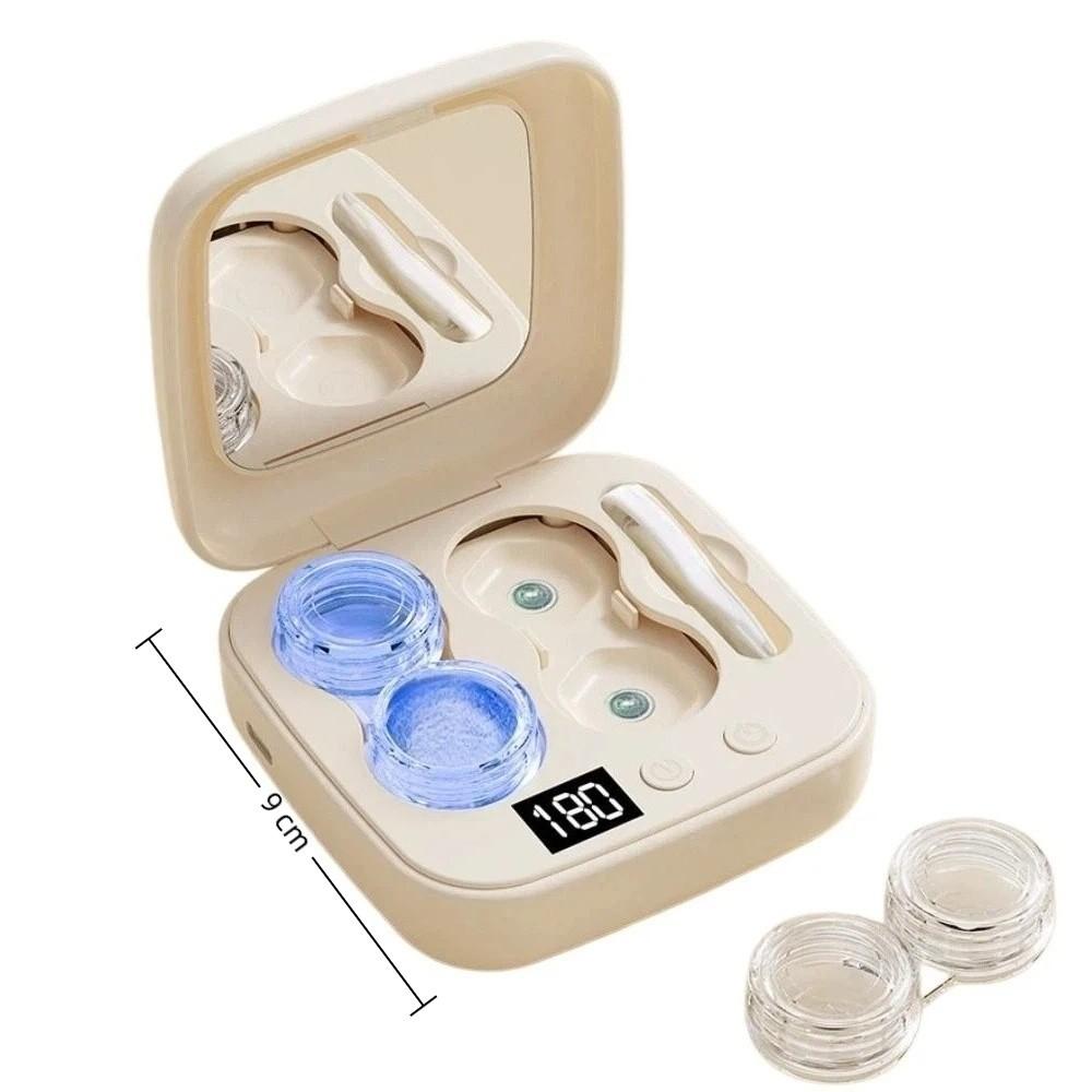 High Frequency Vibration Ultrasonic Beauty Lenses Cleaner USB Charging 3 Adjustable Levels Beauty Lenses Storage Container