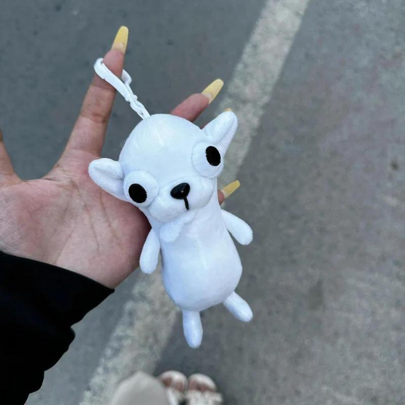 

Humorous Chihuahua Plush Toy Keychain Pendant Puppy Pet Stuffed Chihuahua Doll Weird Adorable Realistic Plush Chihuahua Friend Present белый