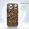Leopard Print  Phone Case For iPhone 14,16,15,13,17,12,Plus,Pro,Max Magnetic For Magsafe Frosted Cover