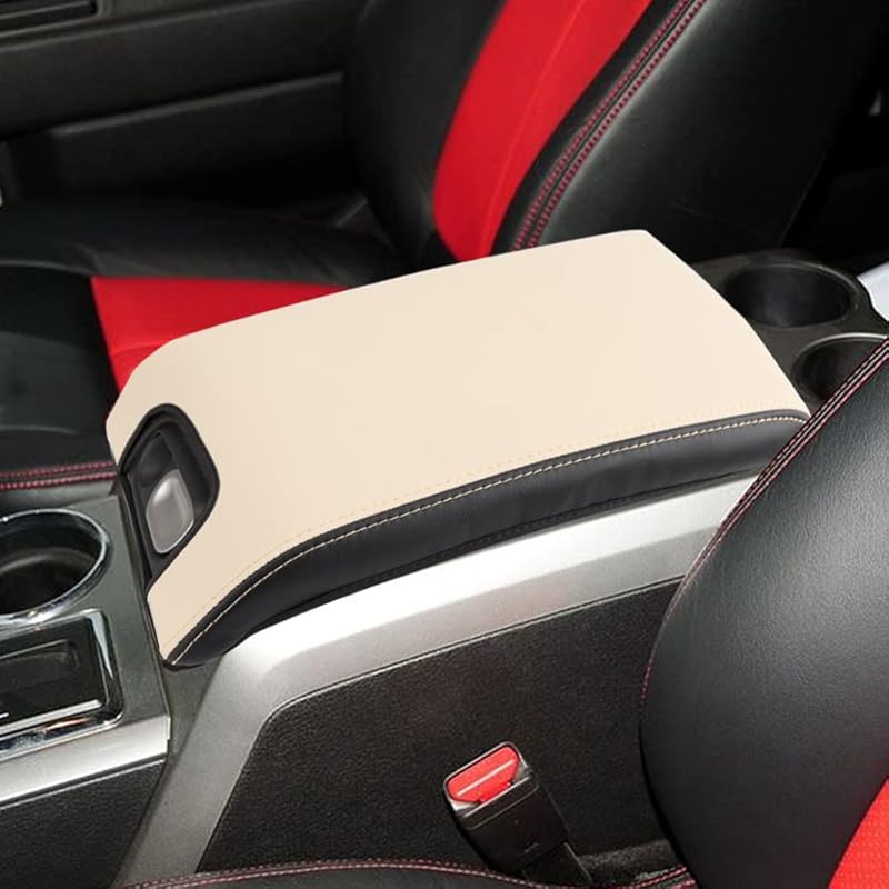 XITER 1PC кожаный чехол для подлокотника центральной консоли водонепроницаемая подушка для F150 2009-2014 не подходит для консоли откидного сиденья(Углеродное волокно) 2009-2014
