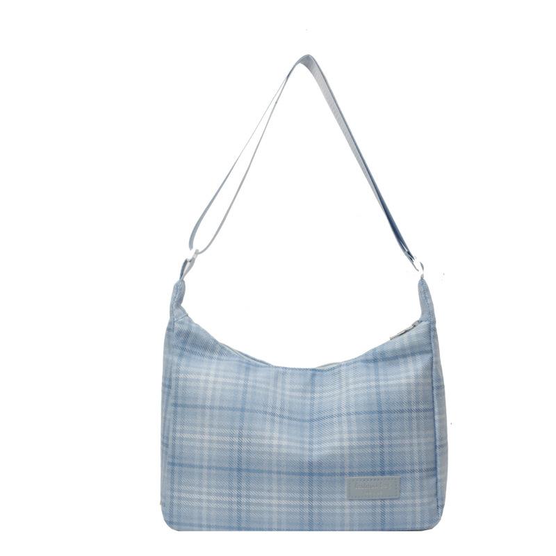 Commuter Shoulder Bag, Winter New Plaid Literary and Leisure Armpit Bag, Large-capacity Commuter Student Make-up Class Messenger Bag