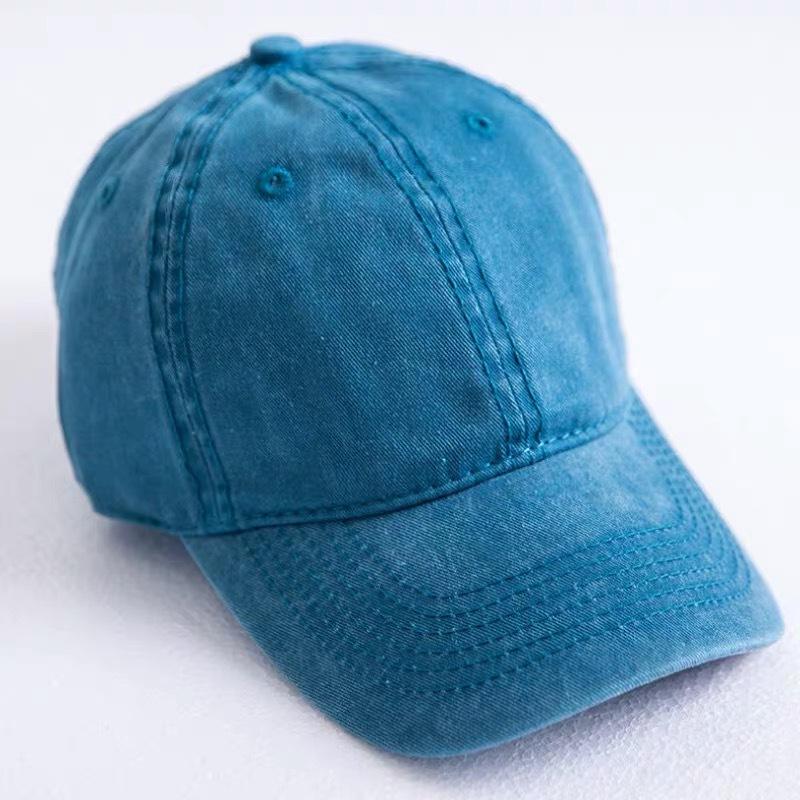 Yoghurt Retro Gewassen Katoenen Baseballpet voor Heren en Dames - Verstelbaar Effen Design voor Casual Kleding en Cadeaus