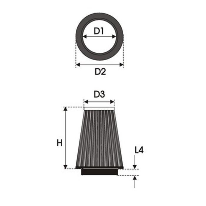 UNIVERSALT KONISK FILTER K2.85 - GRØNT