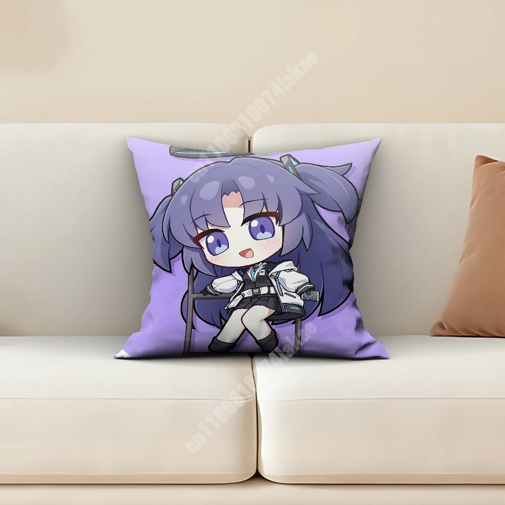 Blue Archive Hayase Yuuka Pillow Cover Sofa Couch Cushion Case Home Living Room Decoration
