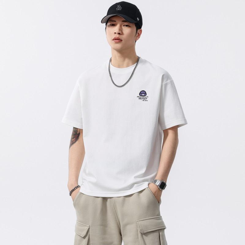 Summer New Abstract Printed Men's Short-sleeved T-shirt Loose T-shirt