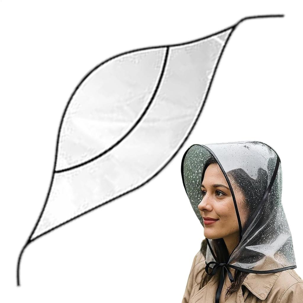 Clear Reusable Waterproof Rain Hat with Wide Brim for Women Lady Outdoor Travel Hiking Gardening Shopping Beach Wind Protection
