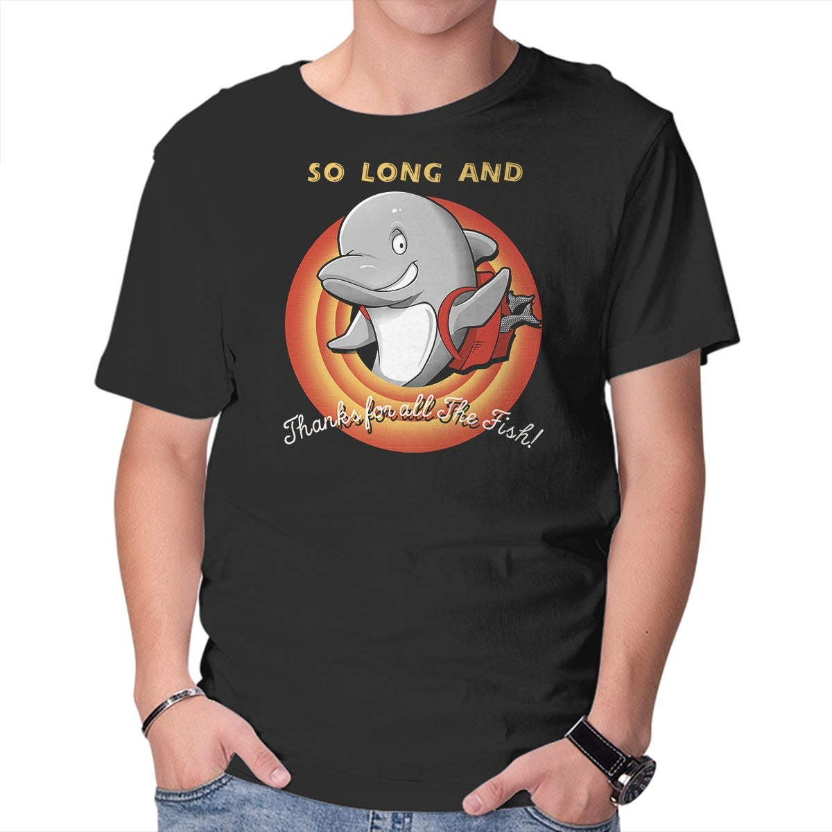 Unisex Crew Neck T-Shirt Thanks for the Fishes Graphic Short Sleeve Casual Tee XXXXL