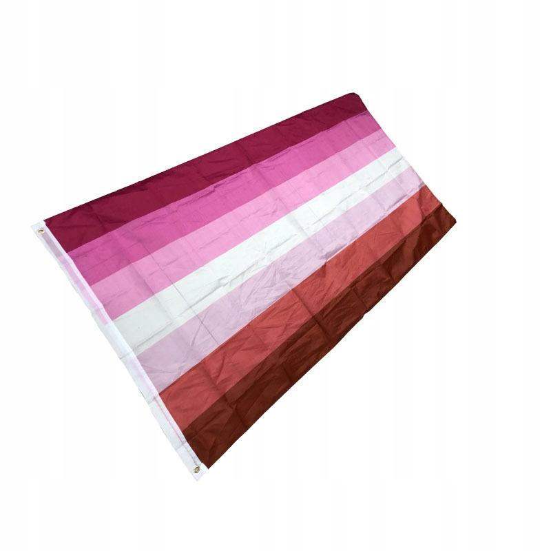 Tęczowa Flaga LGBT Duża 90X150Cm Lesbijki F5