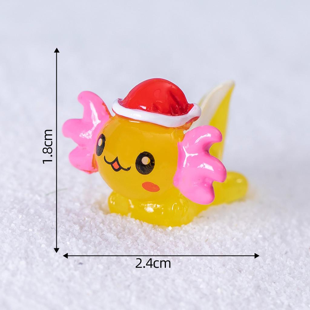Christmas Resin Micro Landscape Decor Cute Hexagonal Dragon Crystal Snowball Miniature Ornament