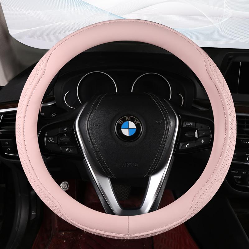 Coprivolante Perforato in Pelle PU Copertura in Pelle Resistente con Fodera Antiscivolo, Adatto per Diametro 14,5-15 pollici
