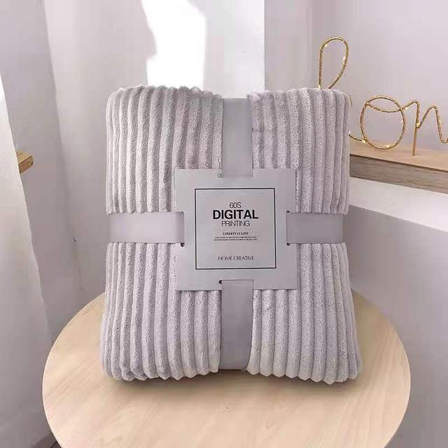 Autumn And Winter Thickened Velvet Blanket Solid Color Sofa Bed Blanket Warm Stitching Fluffy Bedspread Plaid Sofa Cover Blanket