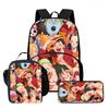 15 Inch One Piece Lightweight 3PCS School Backpack Set with Front Pocket, Lunch Bag, Pencil Case, Unisex for Boys Girls Age 6-10
