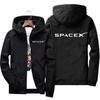 2026 Nuevas Sudaderas con Capucha para Hombre con Logo de SpaceX Space X Estampado Casual Primavera y Otoño Trajes de Carreras Protectores Chaquetas con Cremallera Deportiva Abrigos