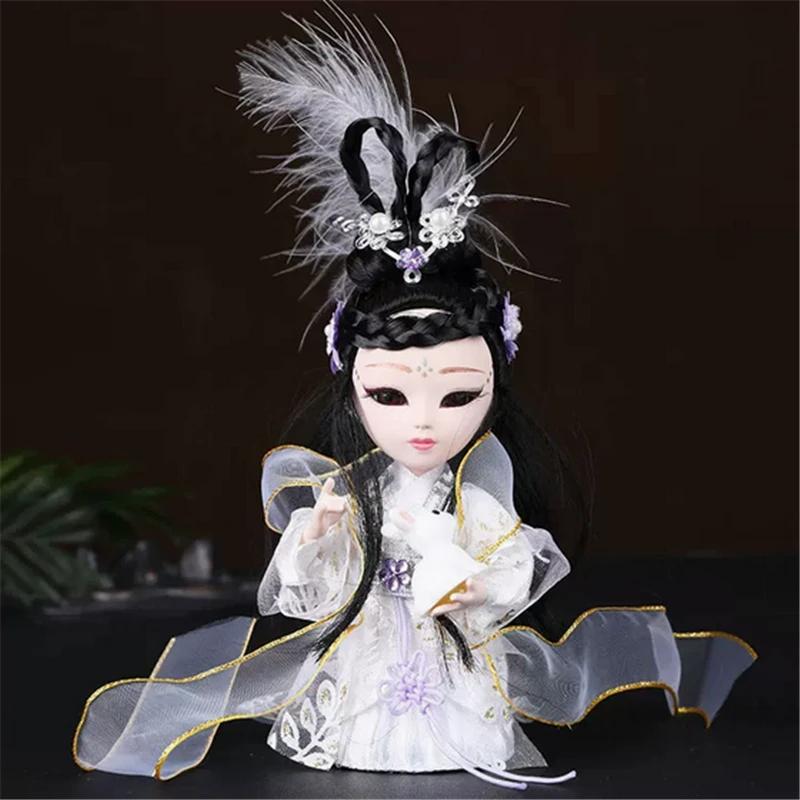 Chinese Opera Character Decoration Silk Doll Peking Opera Mask Doll Chinese Handmade Decorative Gifts Shop Decoration Doll