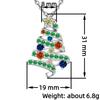 Huitan Novel Christmas Tree Pendant Necklace for Women Elegant Colorful Cubic Zirconia Fashion Xmas Festival Party Chic JewelryGood product