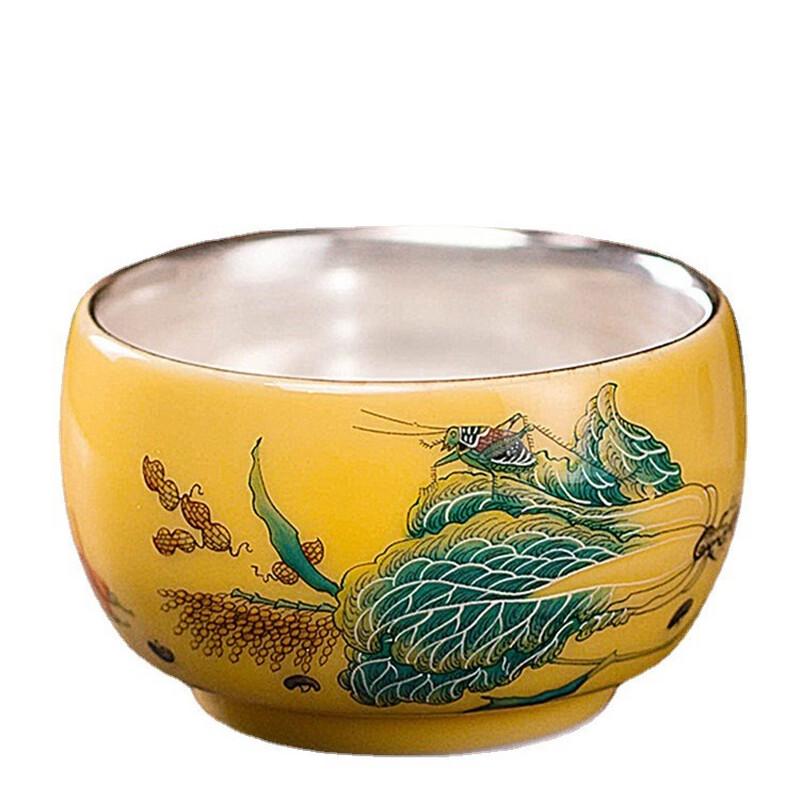 Gilded Silver Enamel Wealth Teacup