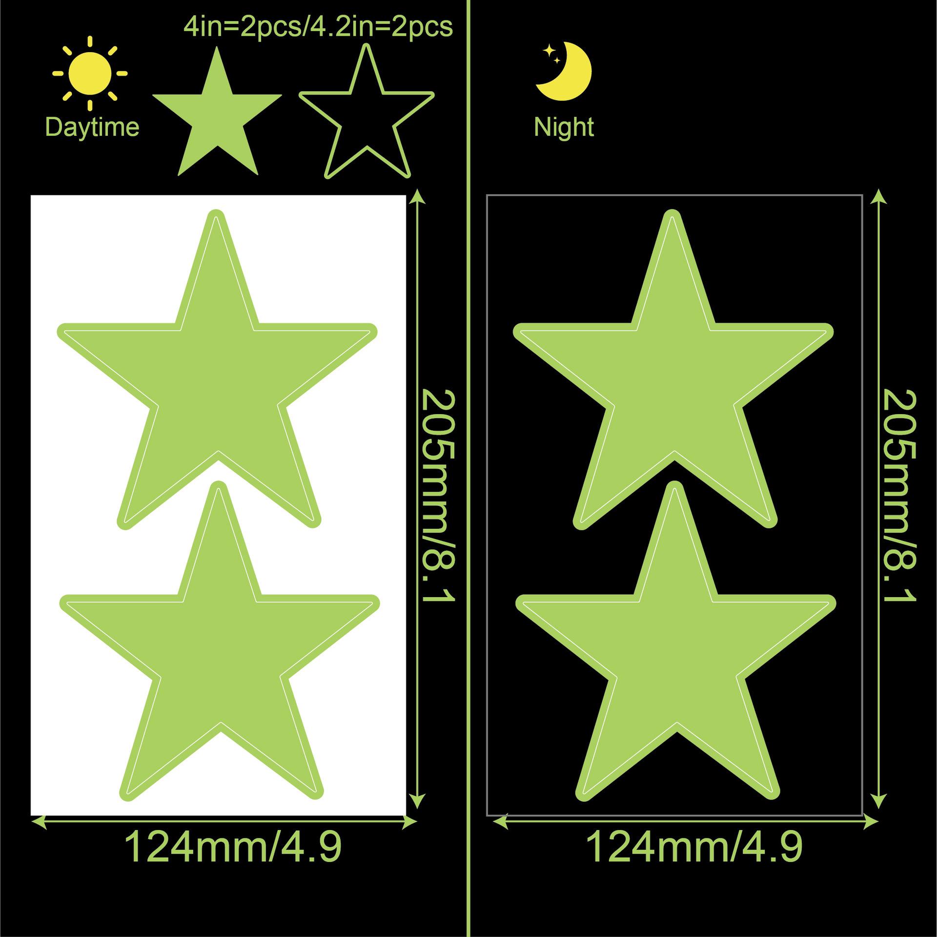 

Светящаяся наклейка на стену в виде звезды Сделай сам Звездное небо Сияющая Светящаяся Домашнее украшение для спальни Детская комната Светящаяся наклейка