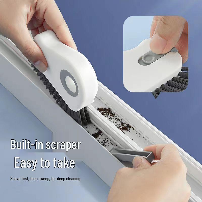 Dual-Purpose Groove & Gap Cleaning Brush for Doors and Windows