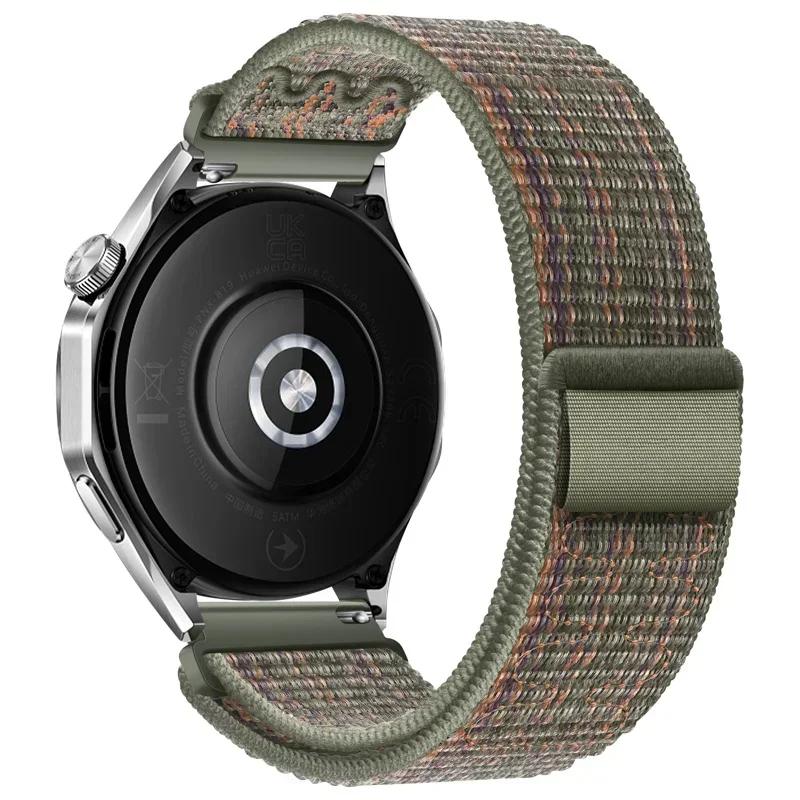 22mm 20mm Nylon Loop Band For Huawei Watch 5/4/GT5/4/3/2 Pro 46mm Needlework Wristband Bracelet Amazfit Active2/Balance 2 Strap