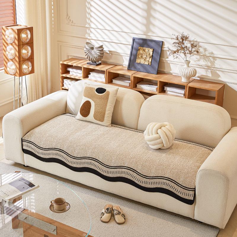 Chenier Special-Shaped Sofa Cushion Universal Non-Slip In All Seasons  New Irregular One-Piece Straight Row Seat Cushion Cover