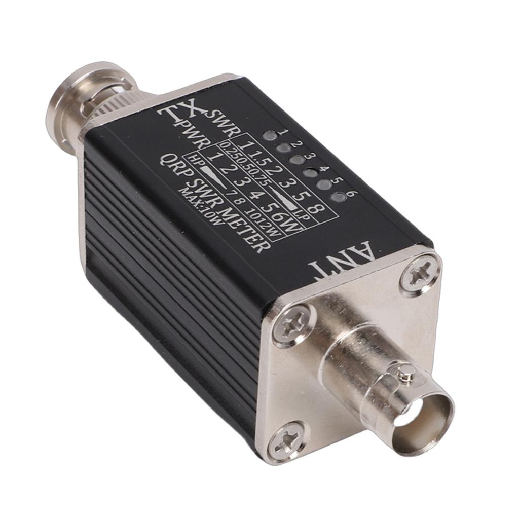10W SWR Meter with 6 LED Indicators 1 30MHz Frequency Standing Wave Ratio Meter BNC Interface