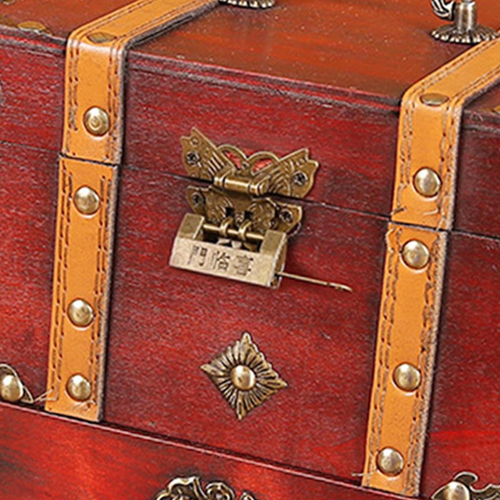 Chinese Style Jewelry Box Organizer, Wedding Gift with Mirror Handle Container Display Holder