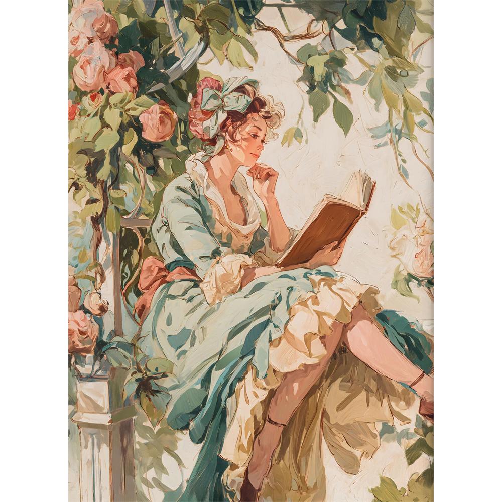 5D Diy Diamond Painting Cross Stitch Embroidery Classic French Manor NobleWoman Full Round Drill Home Decor Wall Art Gift