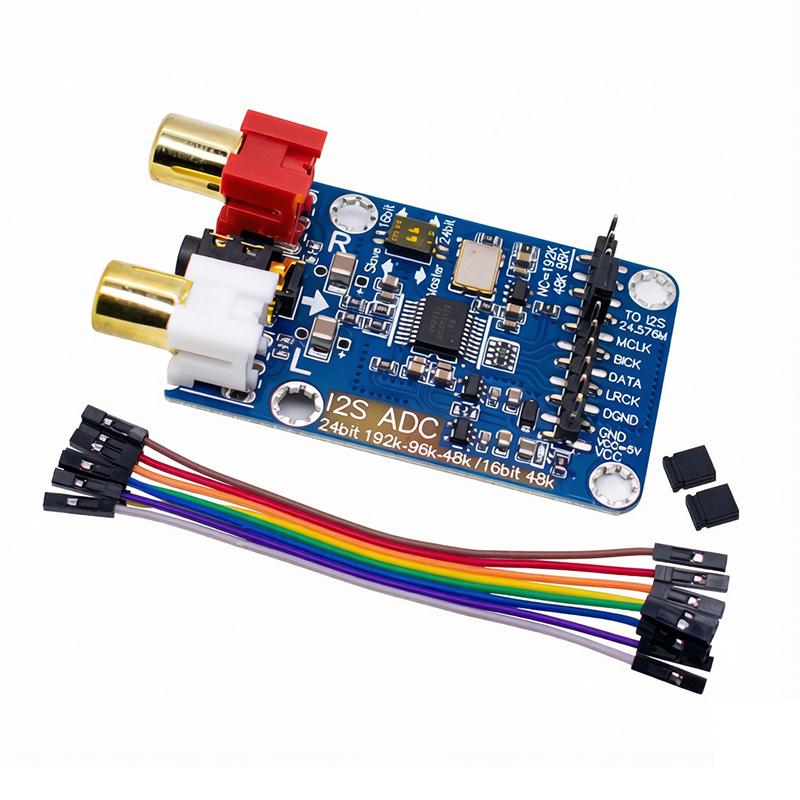I1S ADC Audioaufnahme-Kartenmodul 11 Bit 191 KHz Stereo-Audio-Erfassungsplatine RCA-Eingang 1,1V-1V Für Raspberry Pi Audio