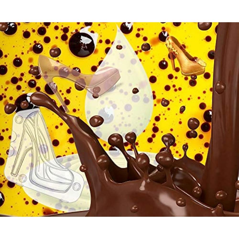 3D High Heel Chocolate Mold for Platform Heels, Birthday Cakes and Fondant Molds - Large Candy Mold