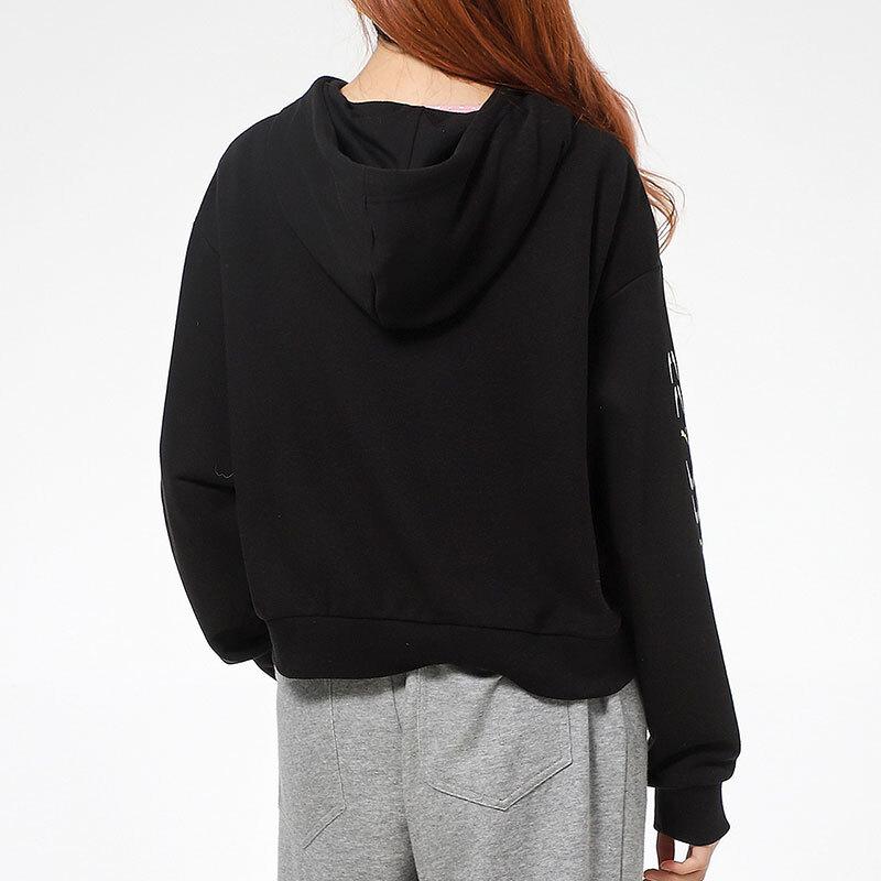 Puma Sport Casual Logo Print Hooded Sweatshirt Women Sweatshirt Black 531244-01