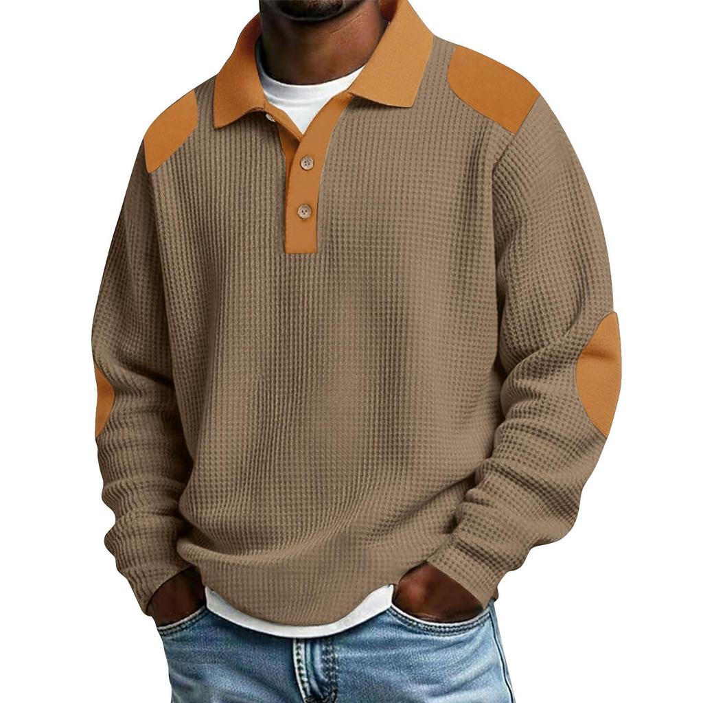 Men's  Leisure  Sports  Flip  Collar  Button  Pullover  Hoodie