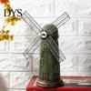 Landhausstil Schreibtischdekoration Holländische Windmühlen-Ornamente, Mini-Vintage-Holland-Statue, Harzkunstwerk, Drehbarer Rotorblatt-Schmuck Klassisches Modell,