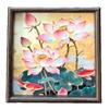 Wooden Lotus Tray Raised Frame Floral Serving Tray  for Tabletop Storage Entryway Shelf Home Decor
