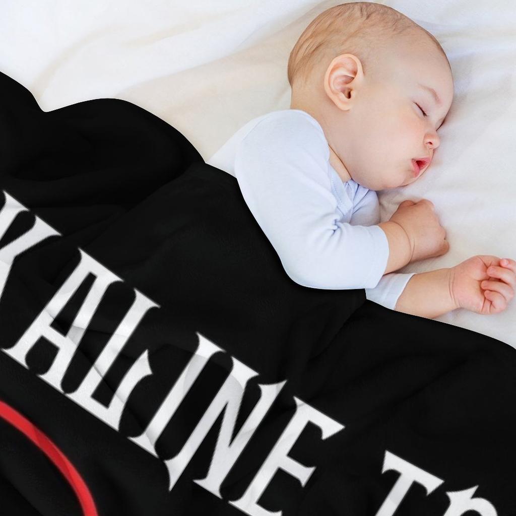 Alkaline Trio Punk Band Logo - Skull Heart Text Throw Blanket sofa bed Plaid Retros For Sofa Thin Blankets
