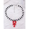 1pc Fashionable Beaded Lobster Pendant Necklace, Versatile Beach Vacation Style