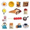 3D Simulation Food Refrigerator Magnet Resin Fried Egg Durian Bread Tomato Wine Coffee Mug Milk Fridge Magnet Home Office Decorative Accessories