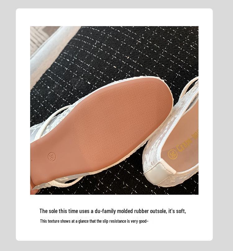 Grape Style Mesh Lace Bowknot Square Toe Hidden Heel Mary Jane Shoes for Women, Summer Collection