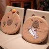Capybara Seat Cushion Office Thick Cartoon Chair Pad Capybara Backrest Pillow