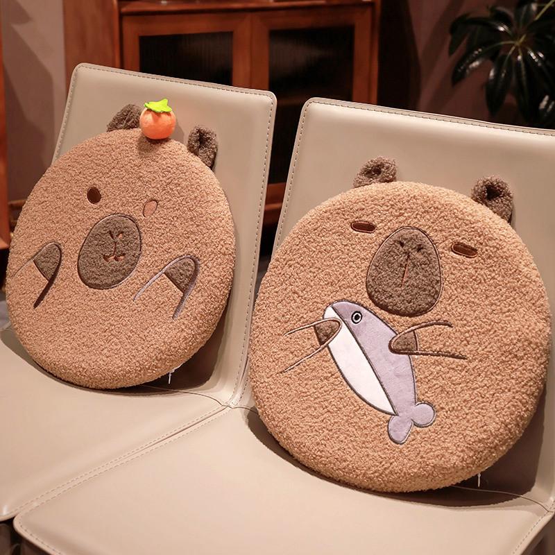 Seat Cushion Capybara Office Thick Cartoon Chair Pad Capybara Backrest Pillow