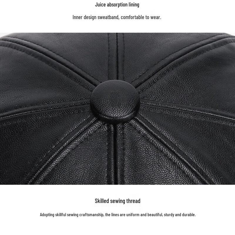 ZHENYUEQI Women's Vintage PU Leather Beret