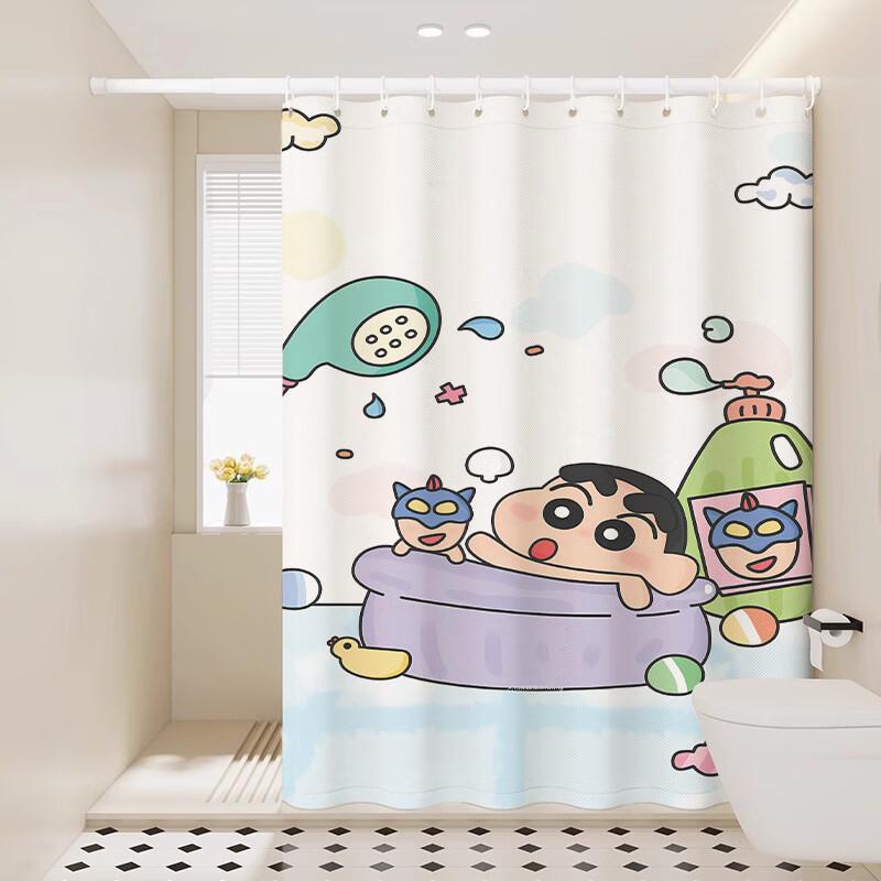 

Crayon Shin-chan Punch-Free Waterproof Shower Curtain Set 150x180cm
