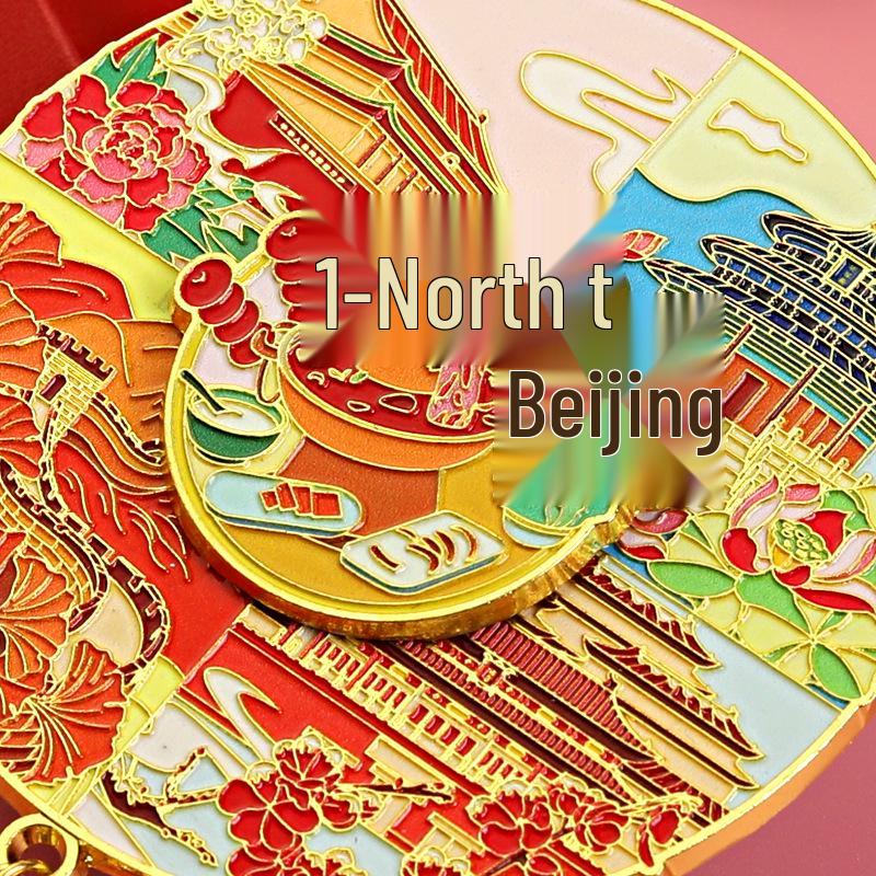 Beijing Scenic Metal Magnet: Temple of Heaven, Forbidden City, Tiananmen, Great Wall Cultural Souvenir