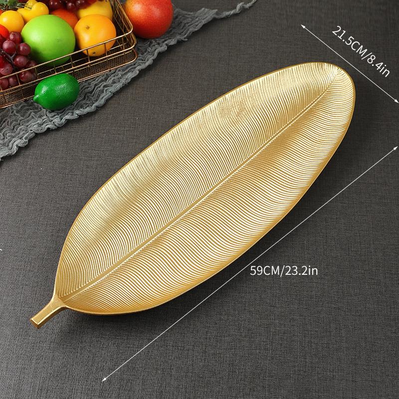 Leaf Shaped Fruit Plate Decorative Snack Tray Artistic Storage Tray for Living Room Event Parties and Daily Use
