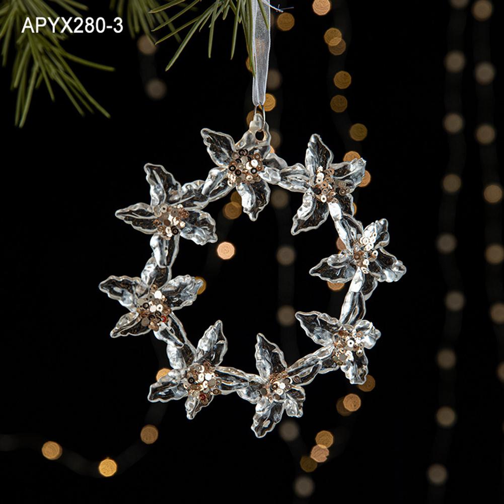 

Transparent Acrylic Snowflake Hanging Christmas Decorations Perfect For Tree Window Party Decor For Holiday Party Supplies As Shown