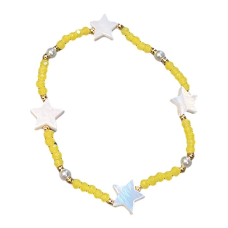 Beads Wrist Jewelry Formal Wear Bracelet Star Beaded Bracelet Resin Beaded Bangle Resin Material for Wedding Party Wear