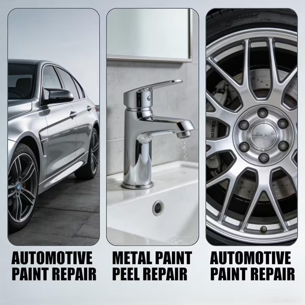 Zilverkleurige Legering Wiel Touch-up Verf Pen Voor Auto Velg Kras Stoeprand Schade Reparatie Snelle Fix Auto Detail Tool Touchup Paint2