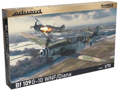 Eduard 1/72 Profipack Bf109G-10 WNF/Diana Plastic Model Kit EDU70164 (Airplane)