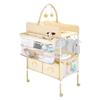 Table à langer pliable pour bébé avec panier latéral et barre d'accrochage Beige
